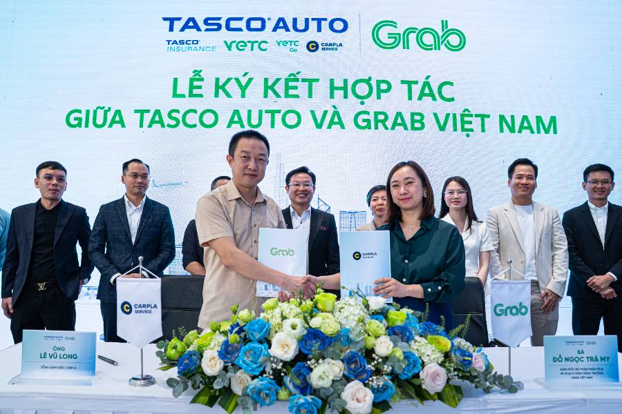 TASCO AUTO HỢP TÁC CÙNG GRAB VIỆT NAM THÚC ĐẨY CHUYỂN ĐỔI XANH CHO CỘNG ĐỒNG TÀI XẾ CÔNG NGHỆ 