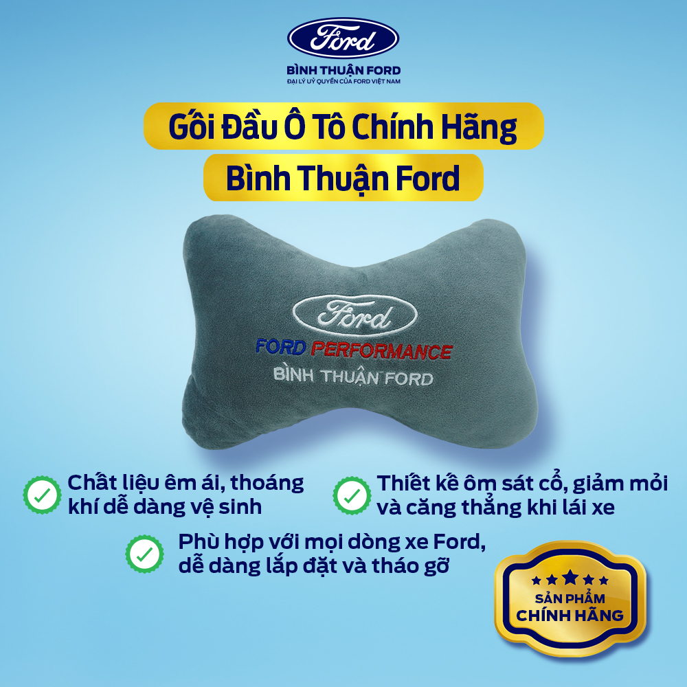 Hình ảnh phụ kiện Gối Đầu Ô Tô, Gối Tựa Đầu Ô Tô - Chính Hãng Bình Thuận Ford – Tăng Cảm Giác Thoải Mái Khi Lái Xe