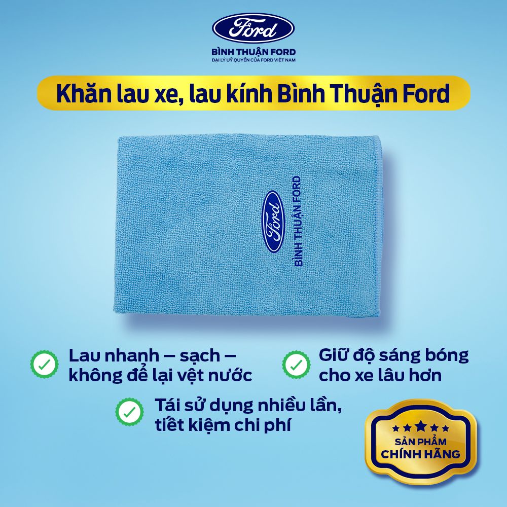 Hình ảnh xe Khăn lau xe, lau kính Bình Thuận Ford – Giải pháp làm sạch nhanh, gọn, tiện lợi cho mọi dòng xe