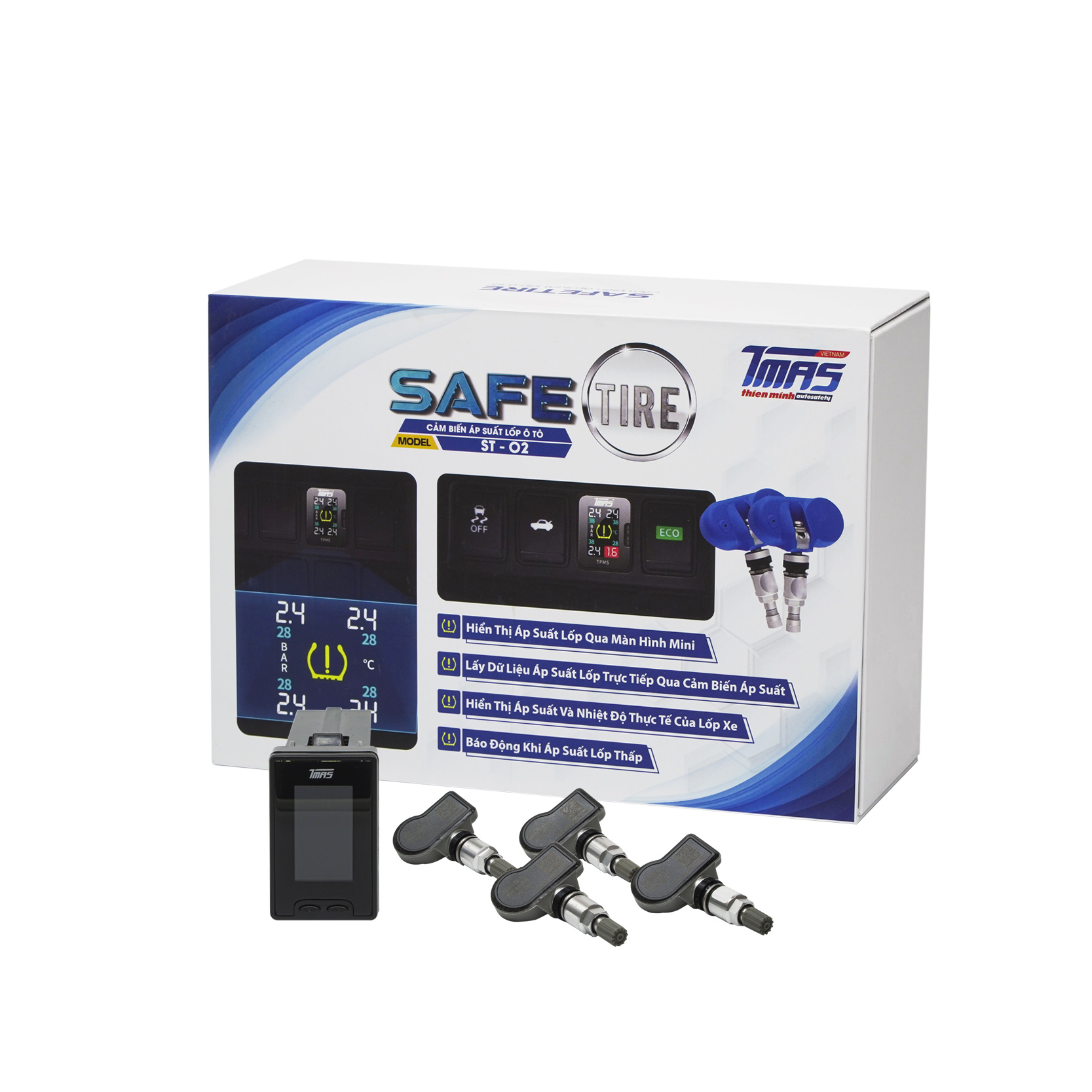 Hình ảnh xe Cảm biến áp suất lốp TPMS hiển thị ô chờ (van trong)