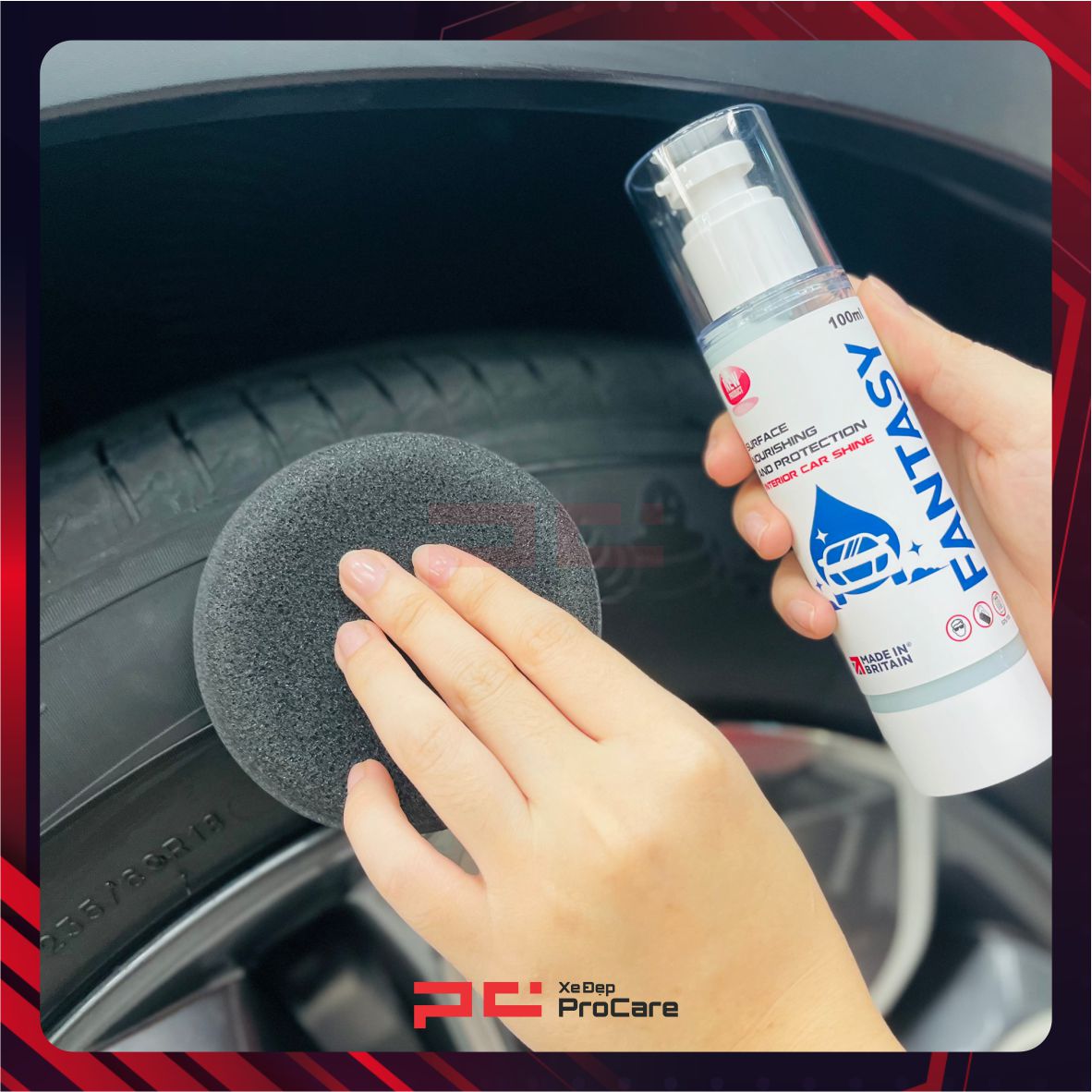 Hình ảnh xe Chai dung dịch phủ dưỡng nhanh nội thất ô tô Fantasy- 100ml 