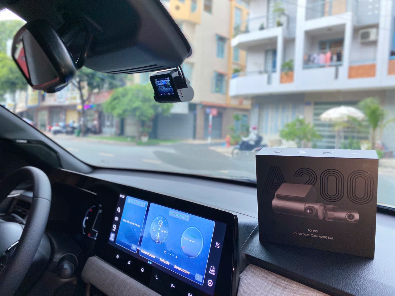 Hình ảnh xe Camera hành trình 70mai A200 ghi hình 2 kênh giá rẻ