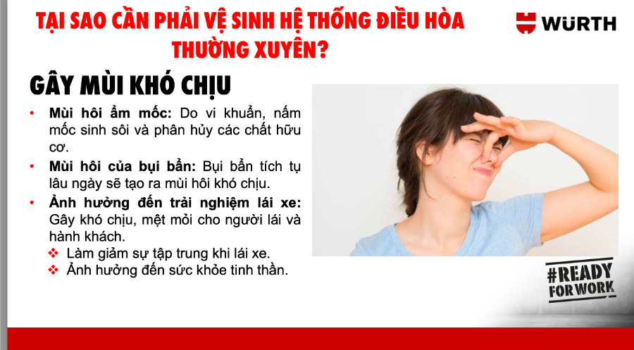 Hình ảnh xe Vệ Sinh Nọi Soi Dàn Lạnh Combo 3 Bước. chuẩn hãng WURTH VIỆT NAM