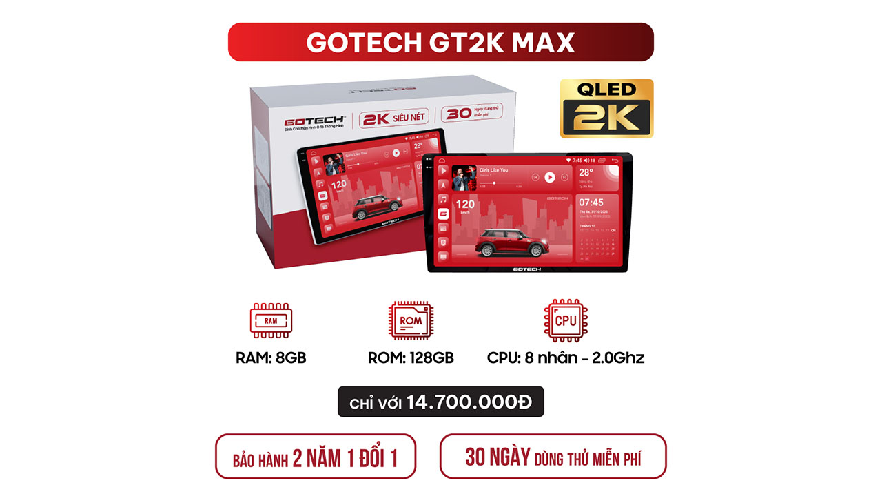 Hình ảnh phụ kiện  Màn hình ô tô thông minh GOTECH GT2K MAX