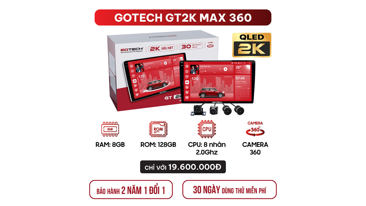 Hình ảnh phụ kiện  Màn hình ô tô thông minh GOTECH GT2K MAX 360