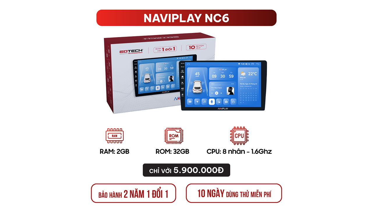 Hình ảnh xe  MÀN HÌNH Ô TÔ THÔNG MINH NAVIPLAY NC6