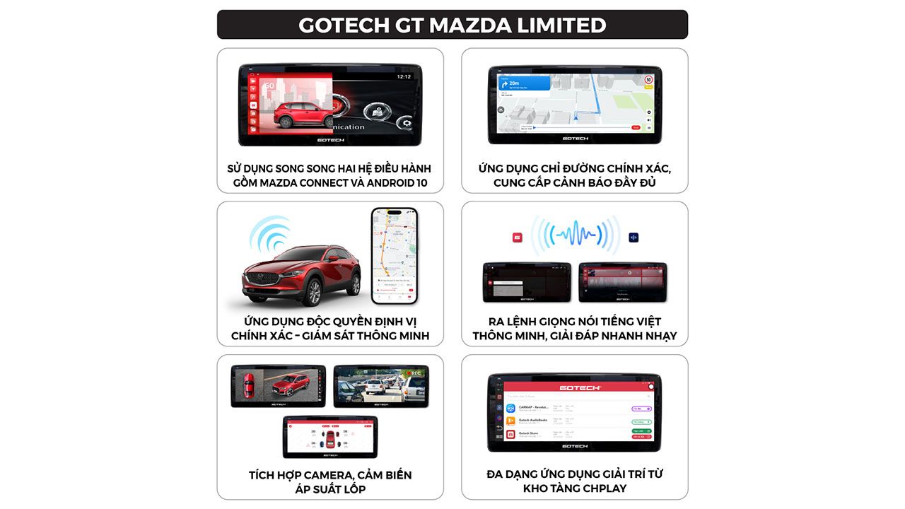 Hình ảnh xe  MÀN HÌNH Ô TÔ THÔNG MINH GOTECH GT MAZDA LIMITED