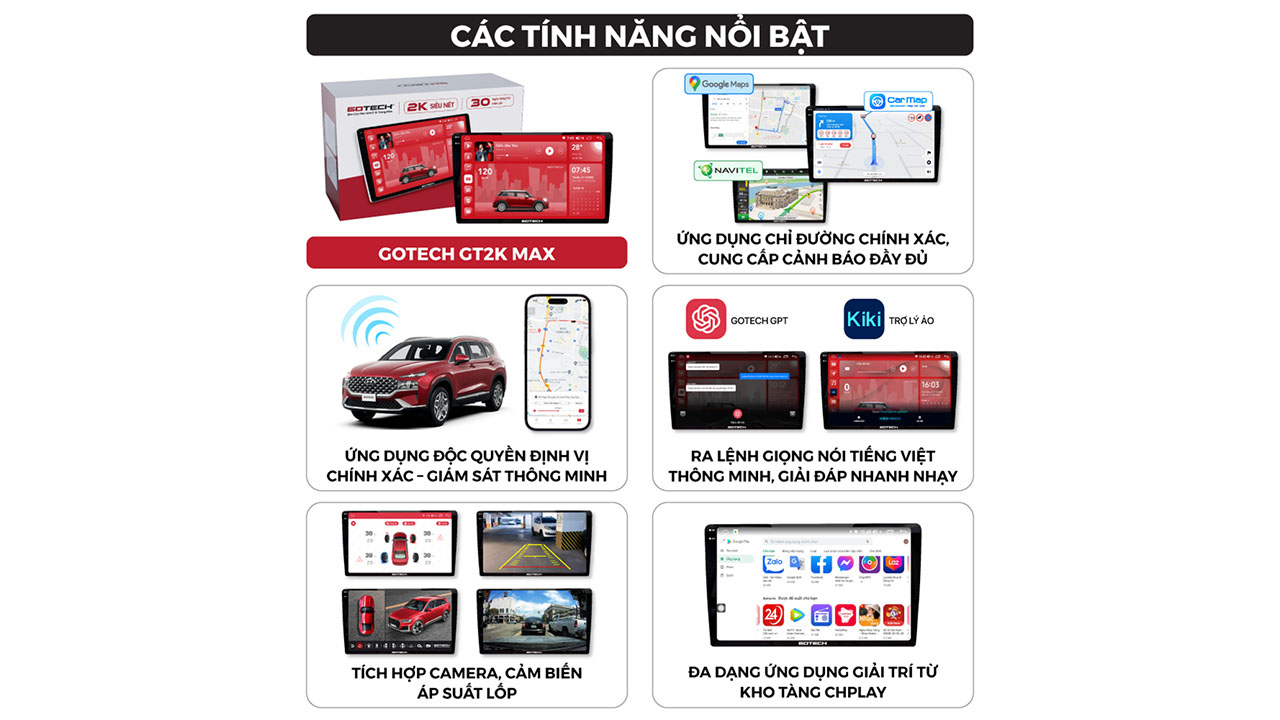 Hình ảnh xe  Màn hình ô tô thông minh GOTECH GT2K MAX