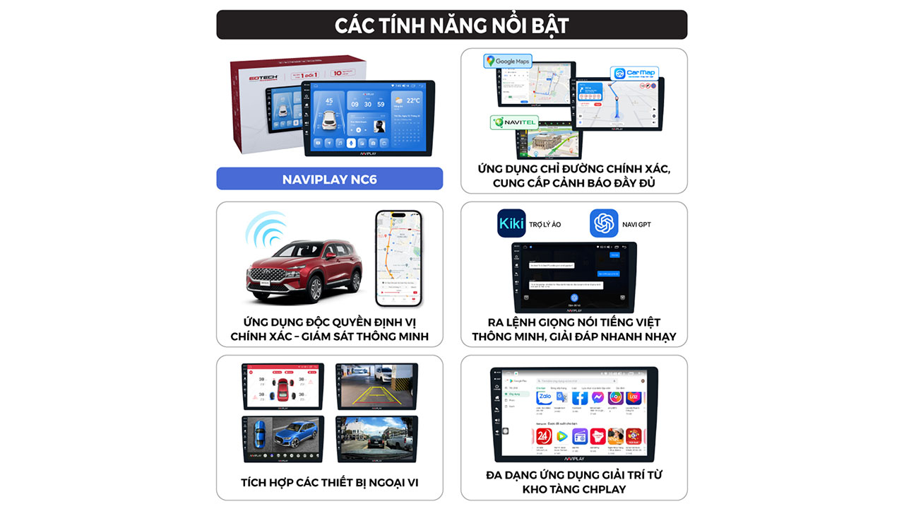 Hình ảnh xe  MÀN HÌNH Ô TÔ THÔNG MINH NAVIPLAY NC6