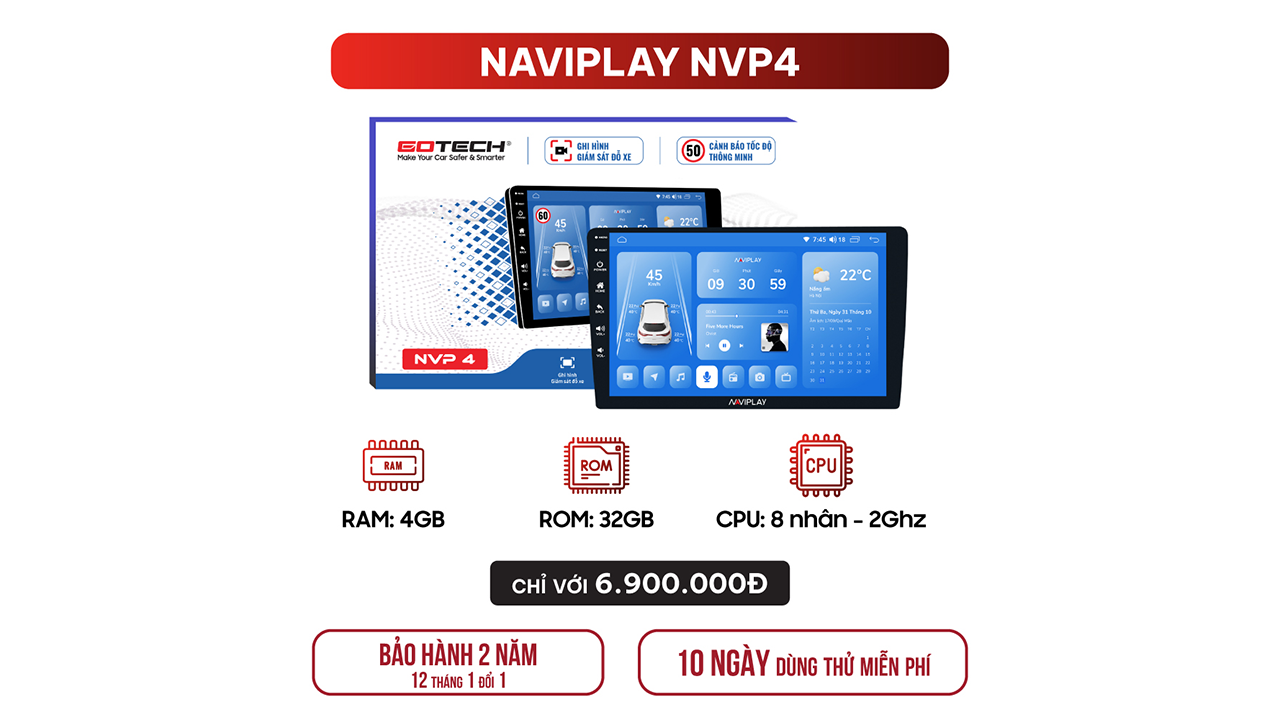 Hình ảnh xe  Màn hình ô tô thông minh NAVIPLAY NVP4