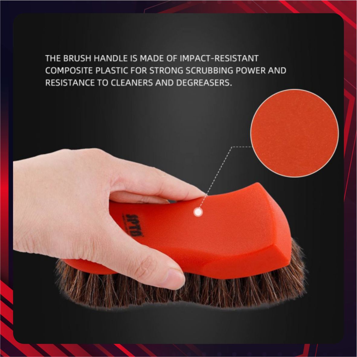 Hình ảnh phụ kiện Bàn chải vệ sinh nội thất (thân cam) - SPTA - CDBPLHH