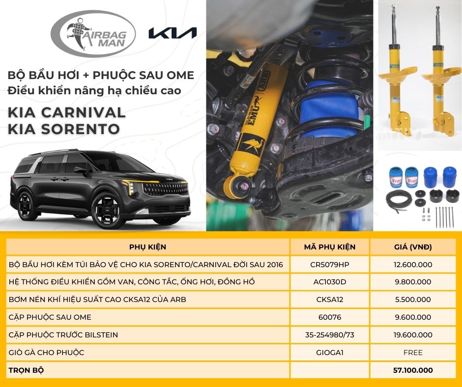 Hình ảnh phụ kiện Bầu hơi Airbag Man dành cho Kia Carnival