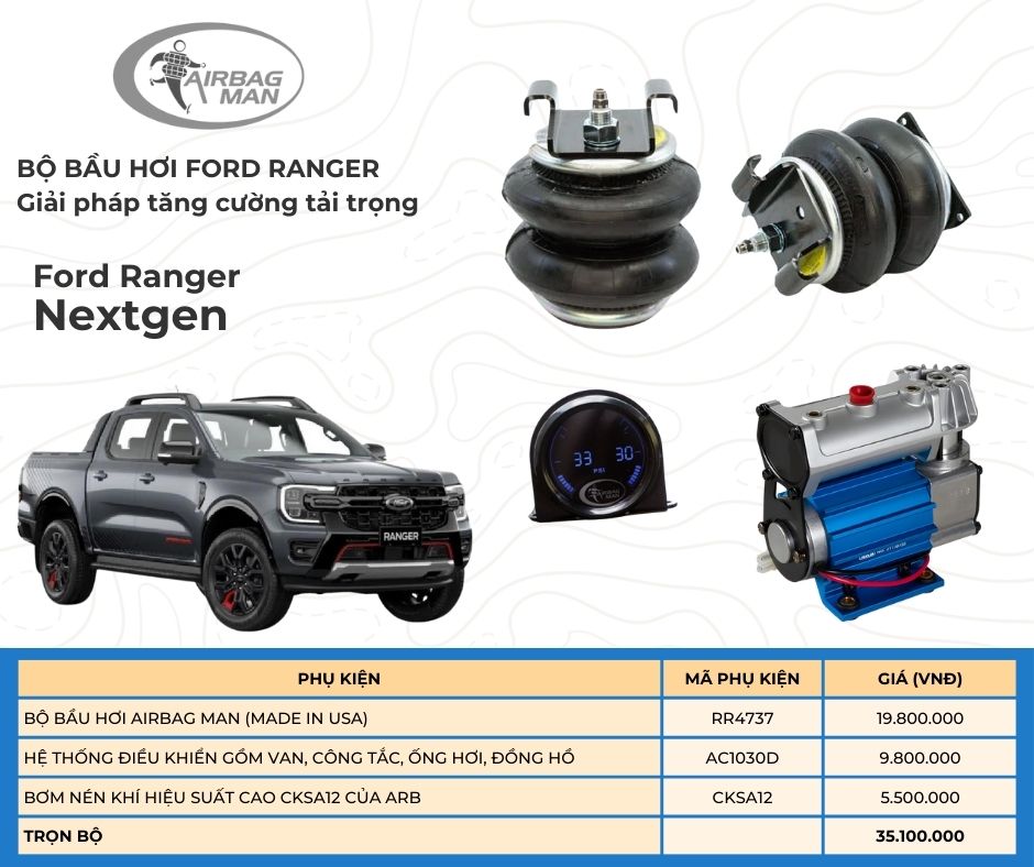 Hình ảnh xe Bầu hơi Airbag Man dành cho Ford Ranger