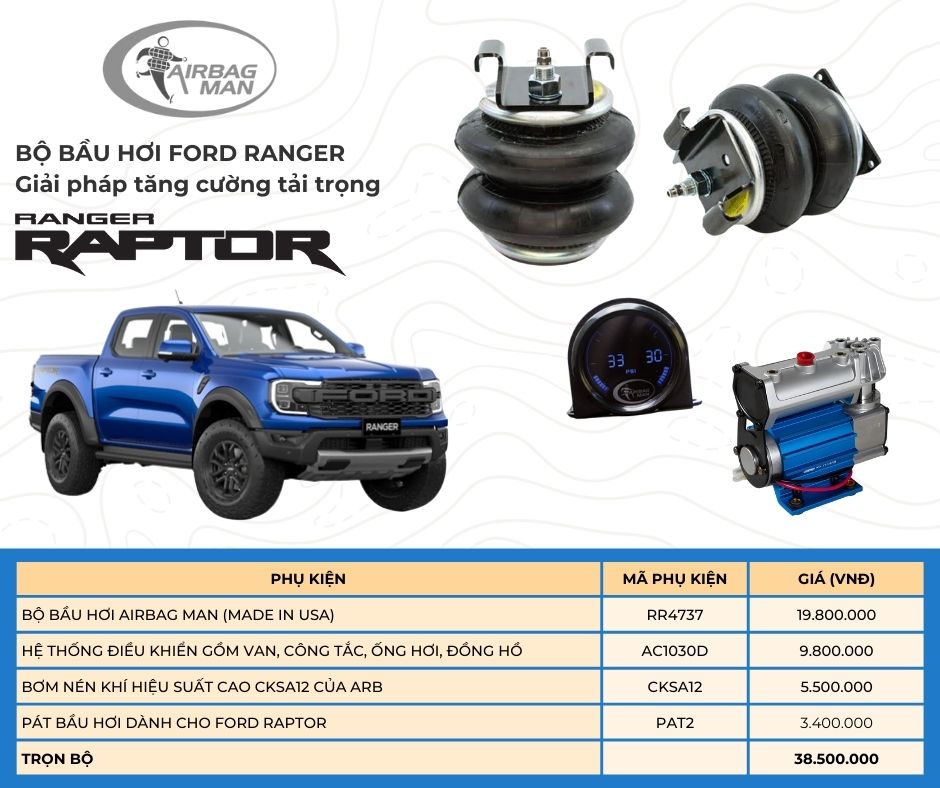 Hình ảnh xe Bầu hơi Airbag Man dành cho Ford Ranger