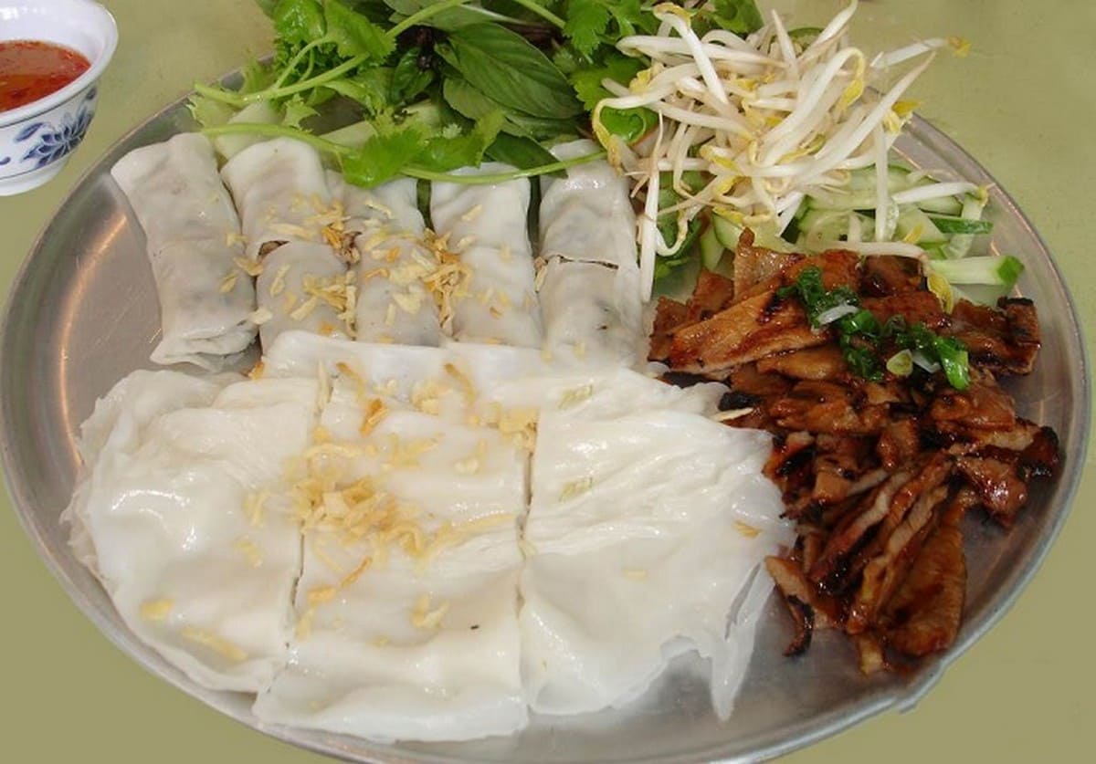 Bánh ướt thịt nướng