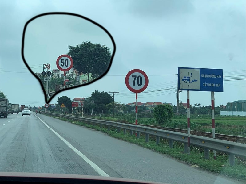 Biển báo P.127 - giới hạn tốc độ tối đa cho phép