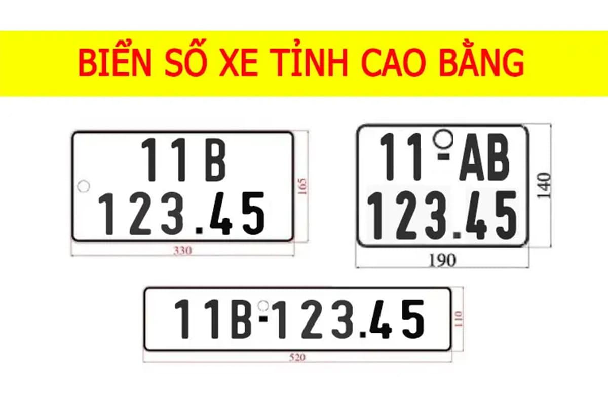 biển số xe 11 thuộc Cao Bằng