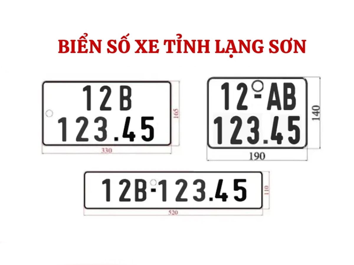 biển số xe 12 thuộc tỉnh Lạng Sơn