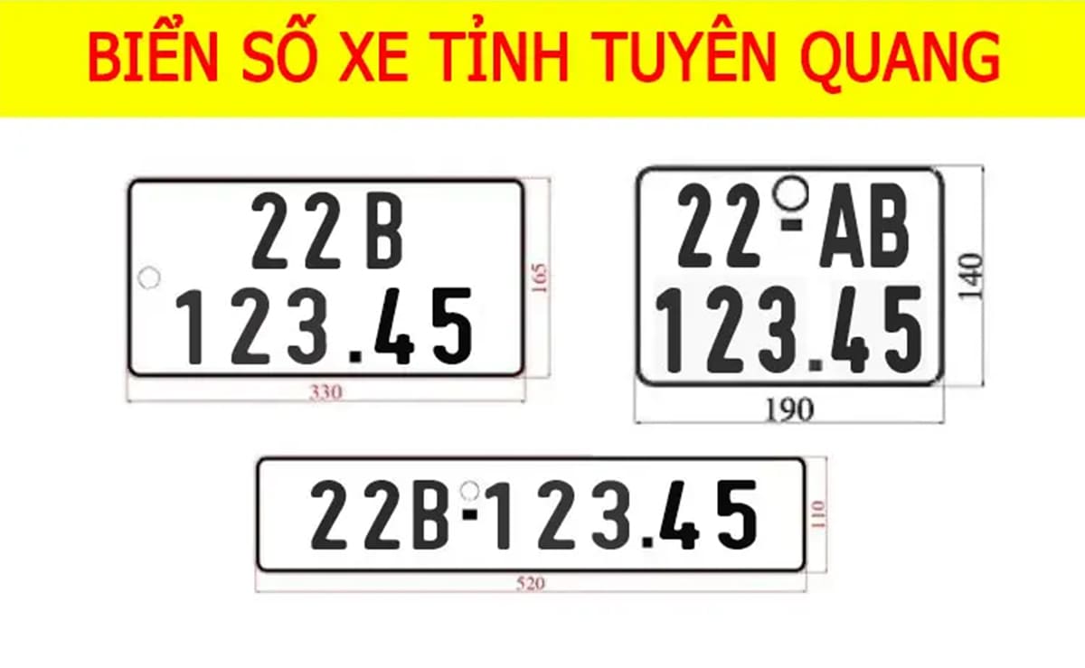 Biển số xe 22 thuộc Tuyên Quang