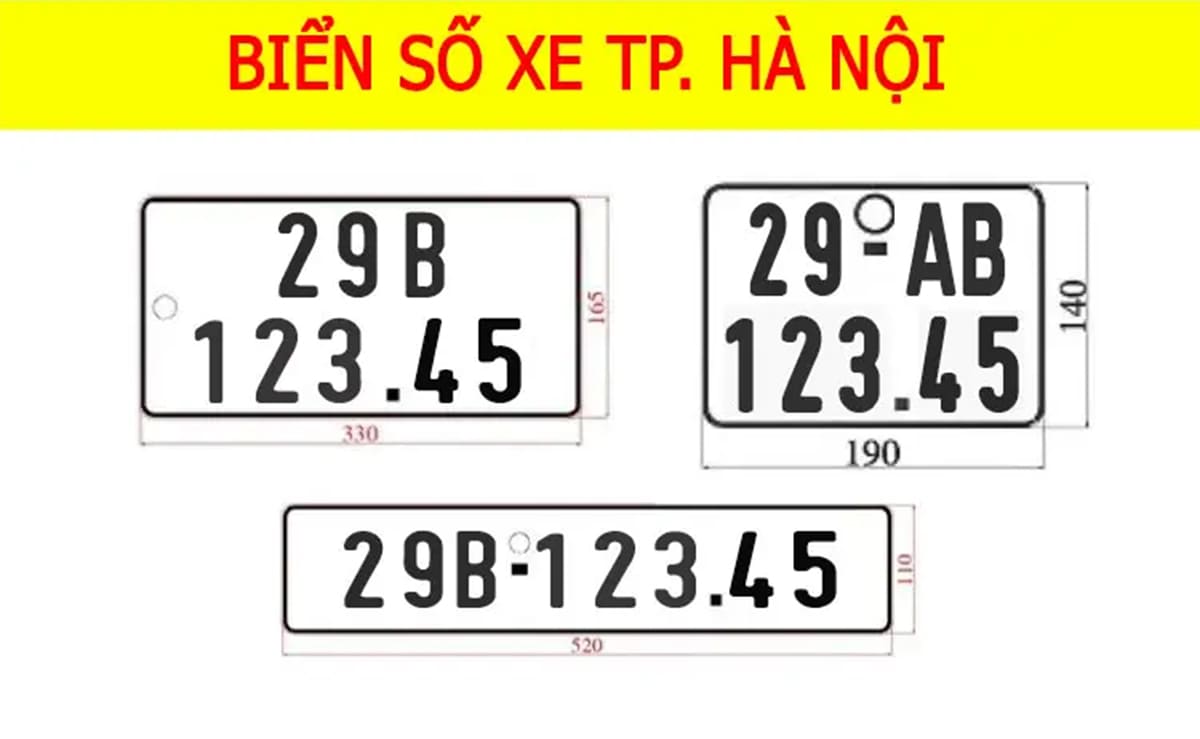 Biển số xe 29 là tỉnh nào?