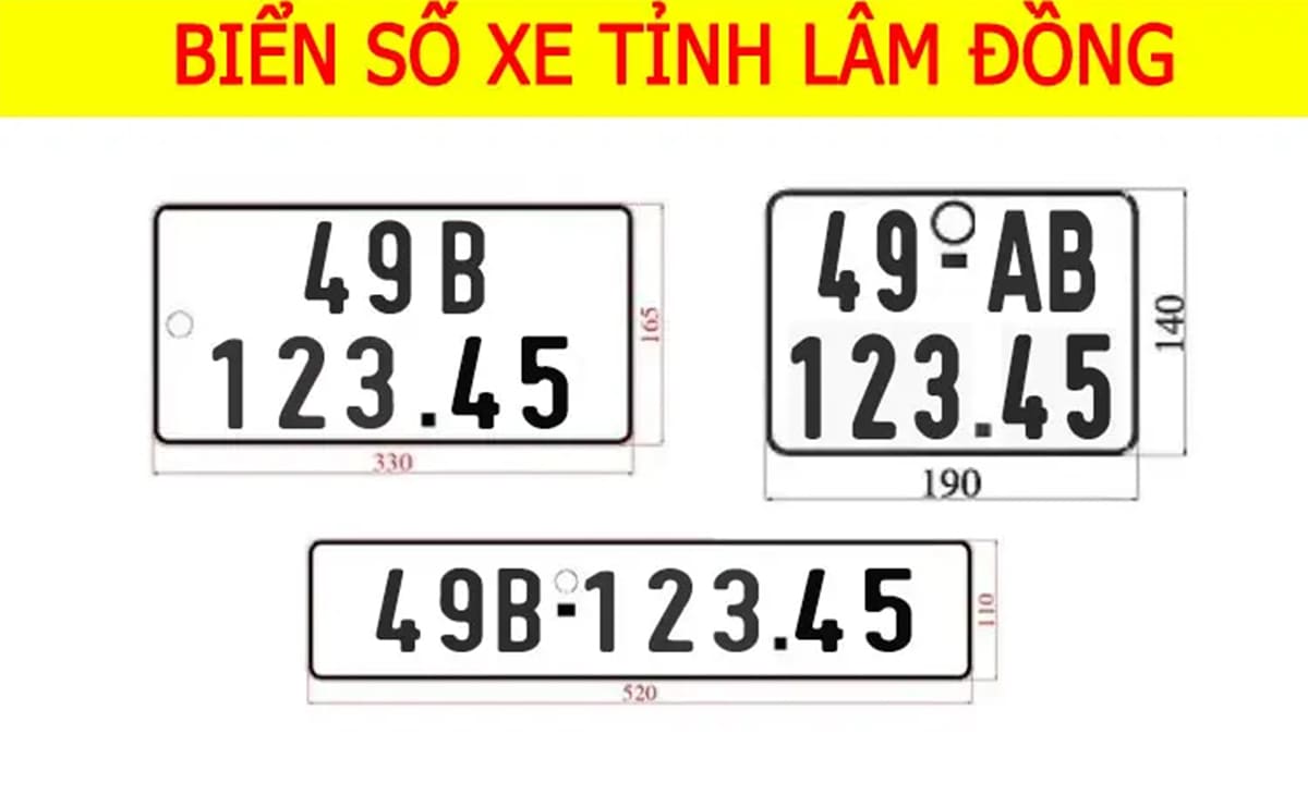 Biển số xe 49 là của Lâm Đồng