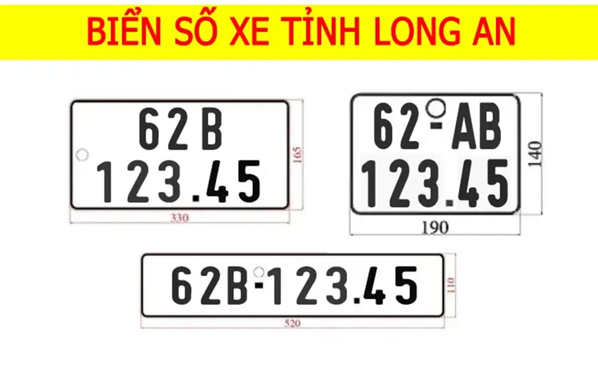Biển số xe 62 là tỉnh nào? Biển 62 là của Long An