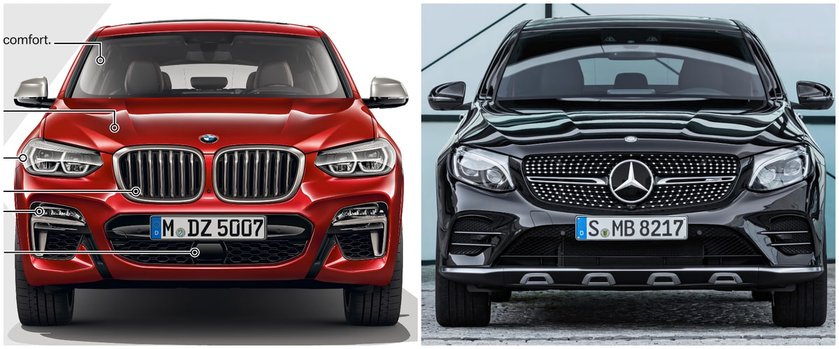 BMW X4 và Mercedes-Benz GLC Coupe là hai mẫu xe cạnh tranh trong phân khúc SAC
