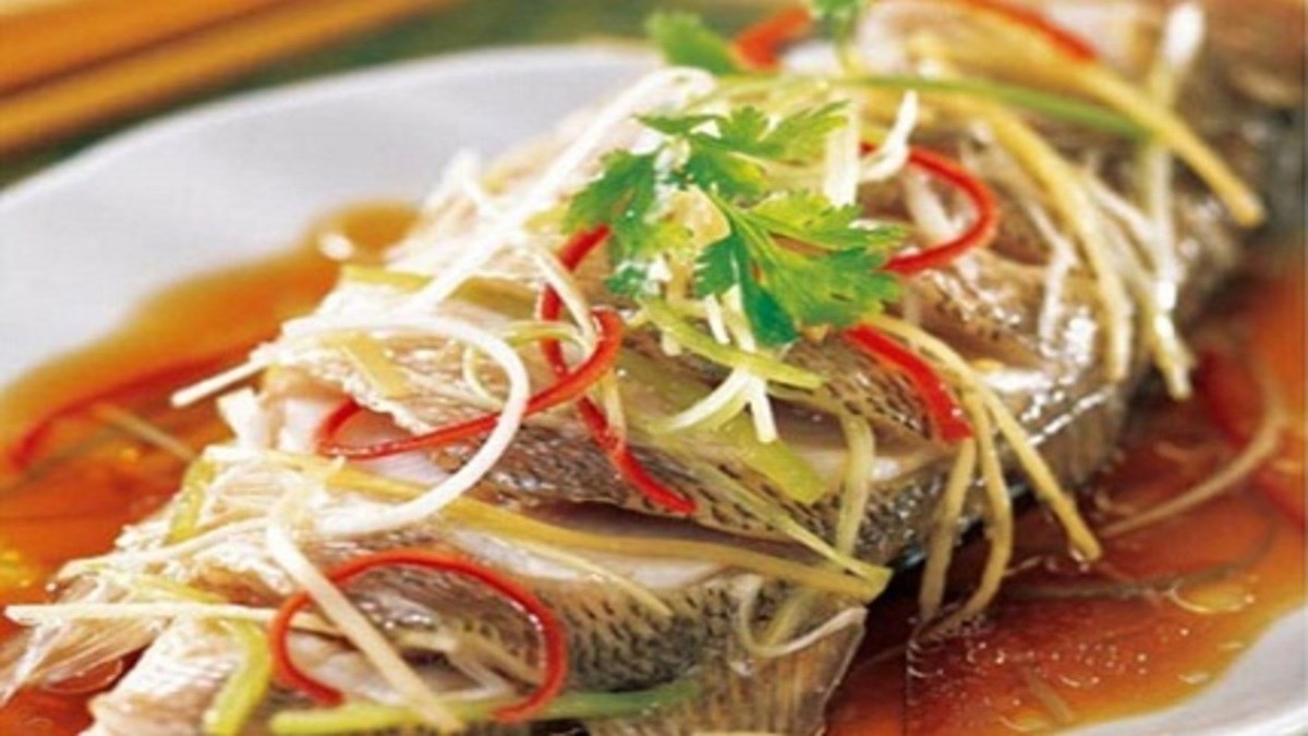 Cá giò hấp xì dầu
