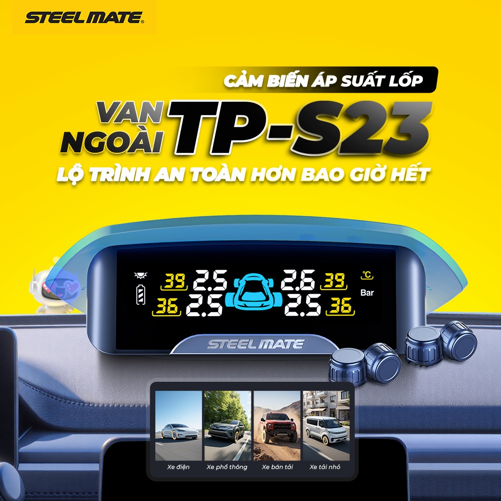 Cảm biến áp suất lốp ô tô van ngoài TP-S23