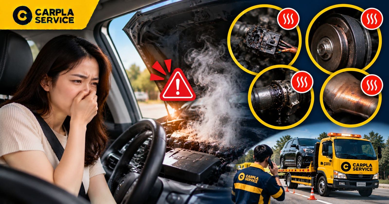 Hiện tượng xe ô tô có mùi khét: Nguyên nhân và cách xử lý khẩn cấp