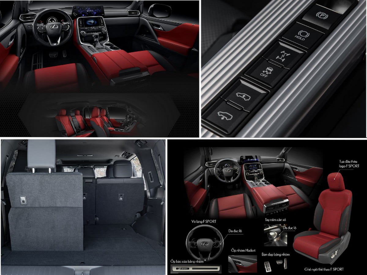 Không gian nội thất xe Lexus LX F Sport