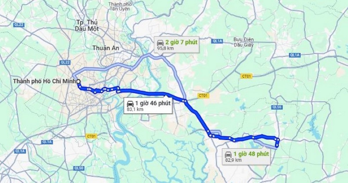 Lộ trình Sài Gòn đi Châu Đức 