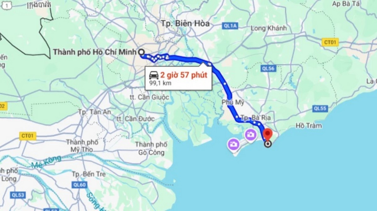 Lộ trình Sài Gòn đi Long Hải 