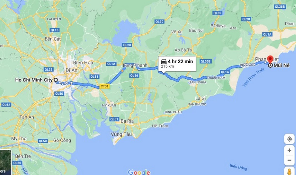 Lộ trình từ Sài Gòn đi Mũi Né