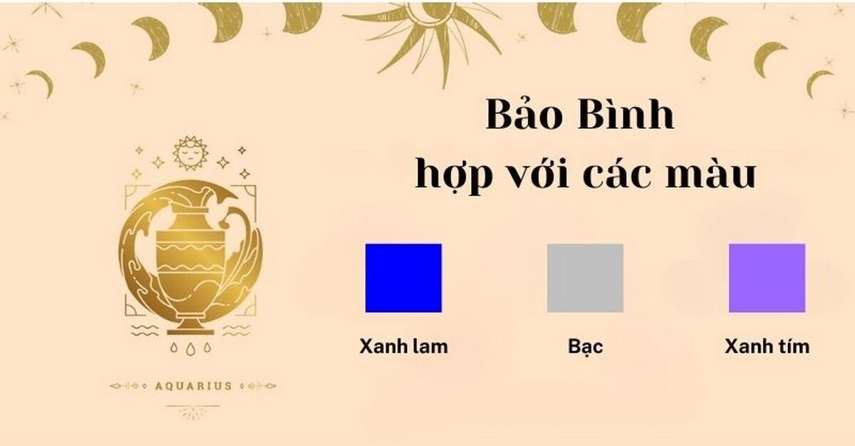 Màu sắc phù hợp với cung Bảo Bình