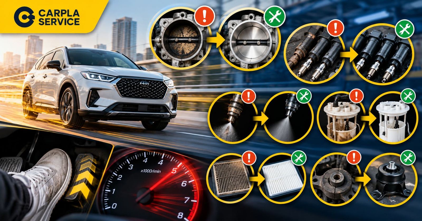 Hiện tượng xe ô tô bị giật khi tăng ga: Nguyên nhân và cách khắc phục