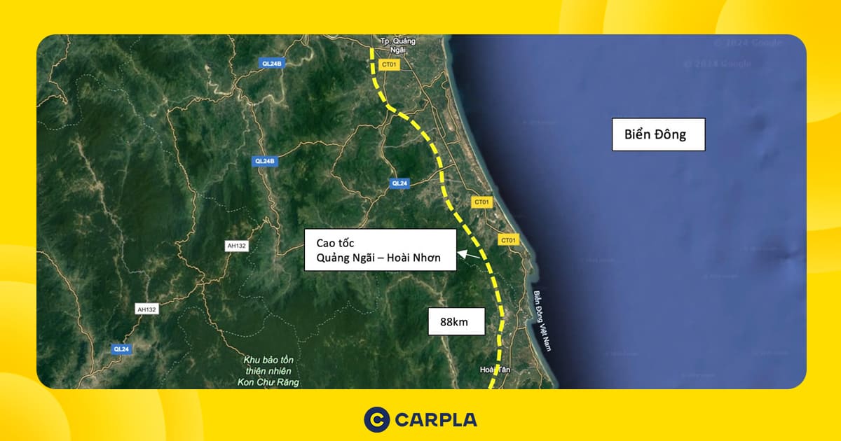 Cập nhật mức phí cao tốc Quảng Ngãi Hoài Nhơn năm 2025