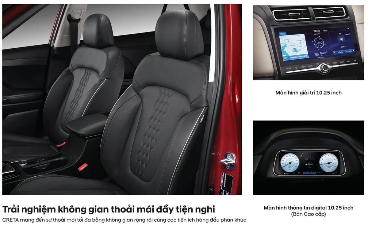 Tiện nghi xe Hyundai Creta 2021