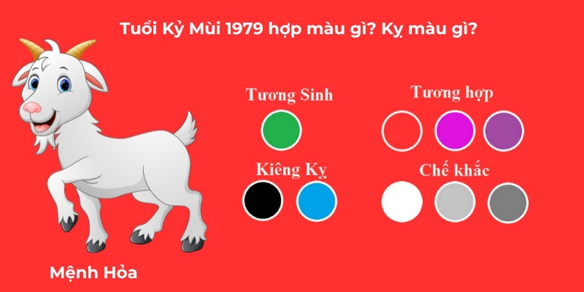 Tuổi Kỷ Mùi 1979 hợp màu gì?