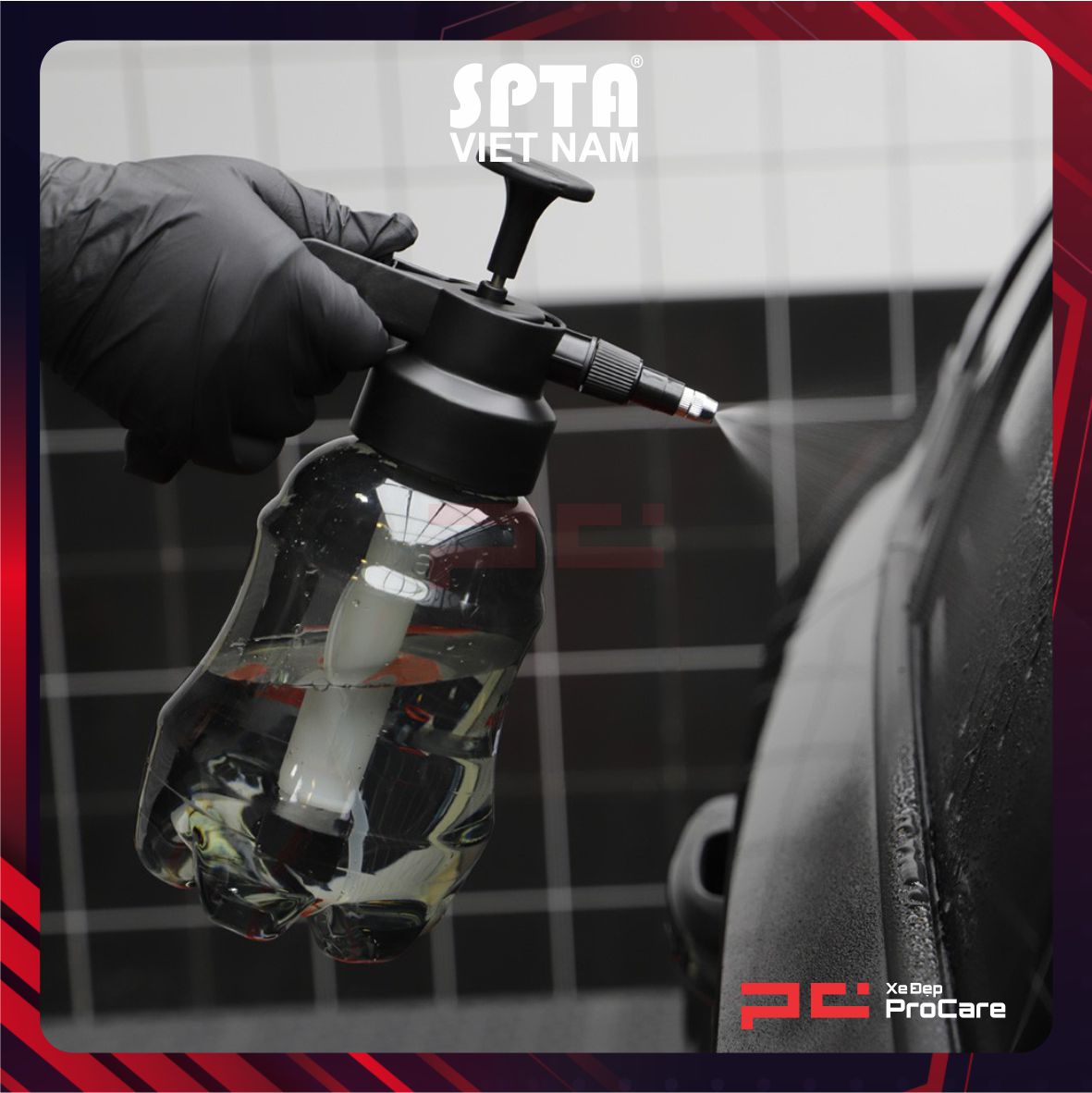 Hình ảnh phụ kiện Bình xịt nước rửa xe không chạm (nén khí bằng tay) - SPTA - FSG6