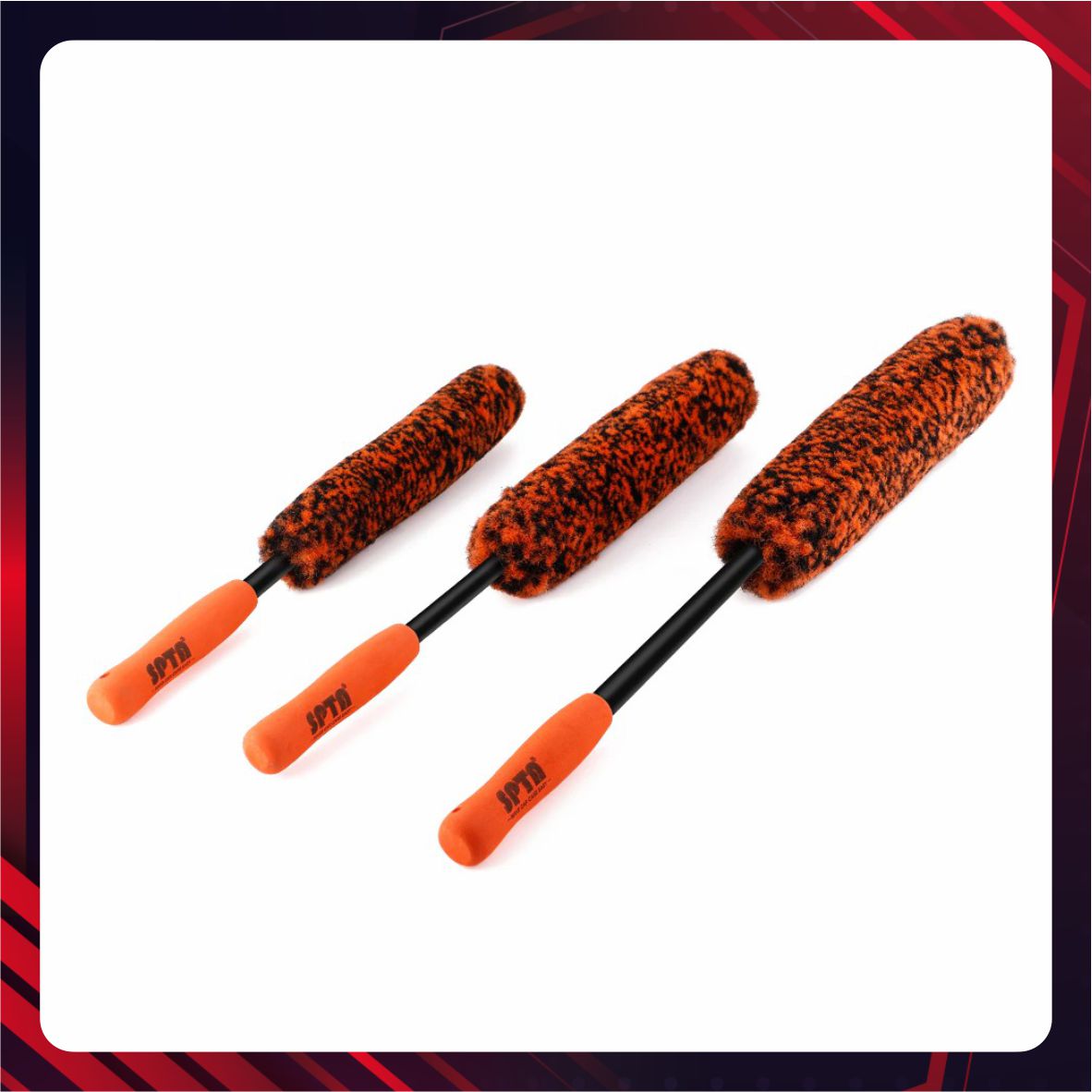 Hình ảnh phụ kiện Bộ chổi vệ sinh mâm xe bằng len (3 món) - SPTA - WCWCBMIX