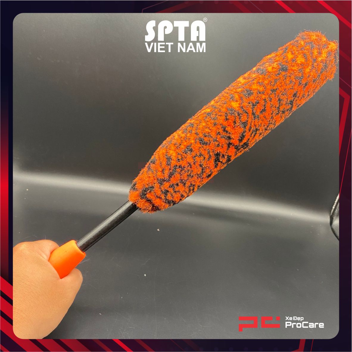 Hình ảnh xe Bộ chổi vệ sinh mâm xe bằng len (3 món) - SPTA - WCWCBMIX