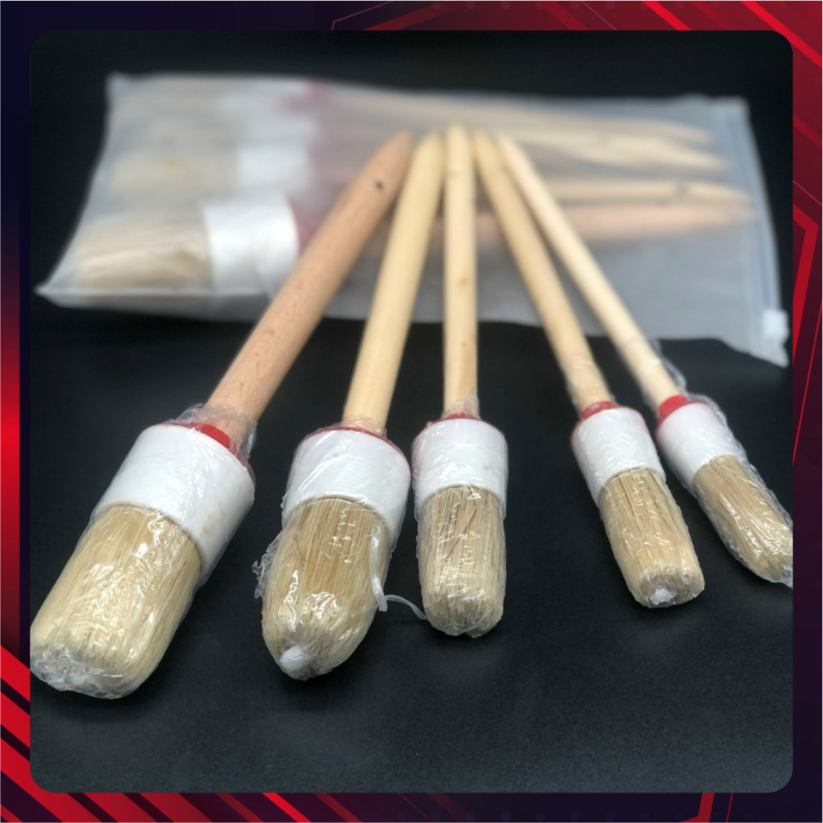 Hình ảnh xe Bộ cọ vệ sinh chi tiết (5 cái - trắng) - SPTA - WDB03KIT