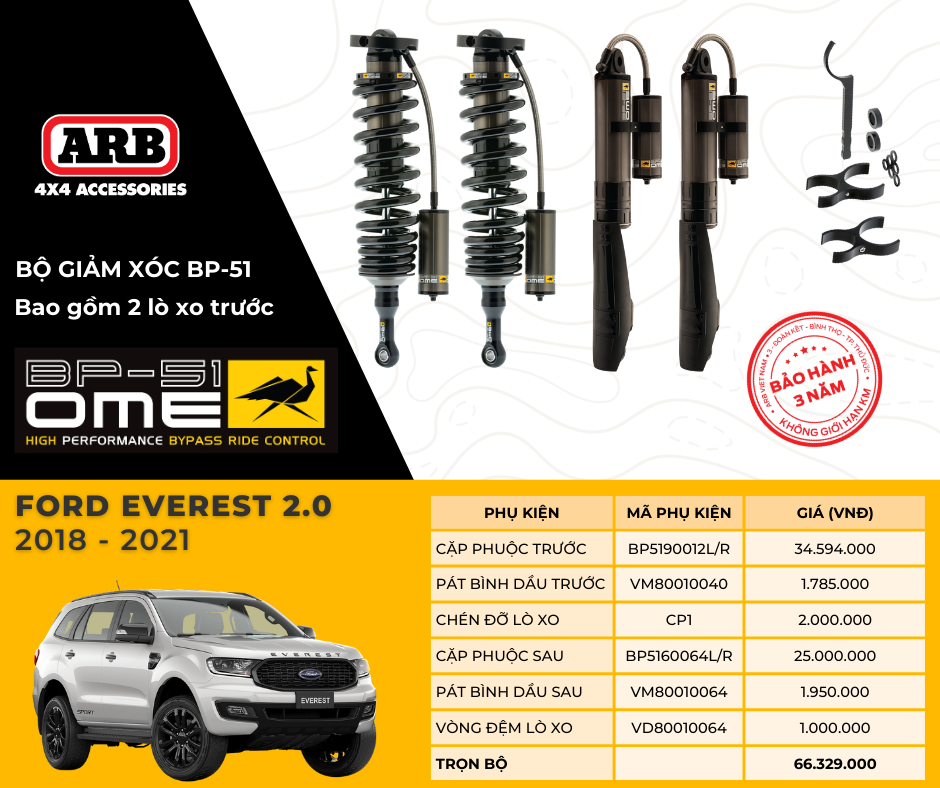 Hình ảnh phụ kiện Hệ thống giảm xóc cao cấp BP51 dành cho xe FORD