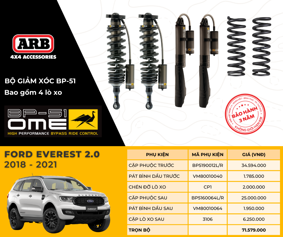 Hình ảnh xe Hệ thống giảm xóc cao cấp BP51 dành cho xe FORD