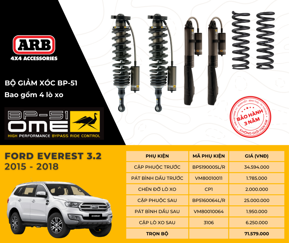Hình ảnh xe Hệ thống giảm xóc cao cấp BP51 dành cho xe FORD