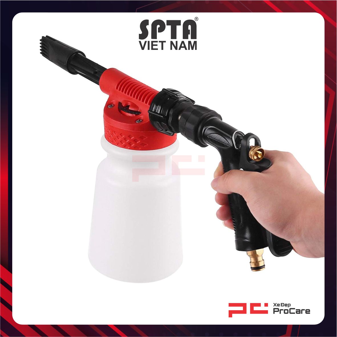 Hình ảnh xe Súng phun tạo bọt tuyết rửa xe cao cấp (đỏ) - SPTA - FG0019