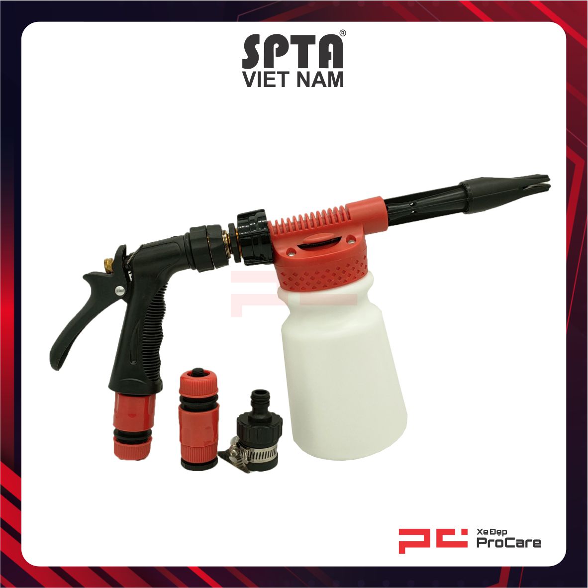 Hình ảnh xe Súng phun tạo bọt tuyết rửa xe cao cấp (đỏ) - SPTA - FG0019