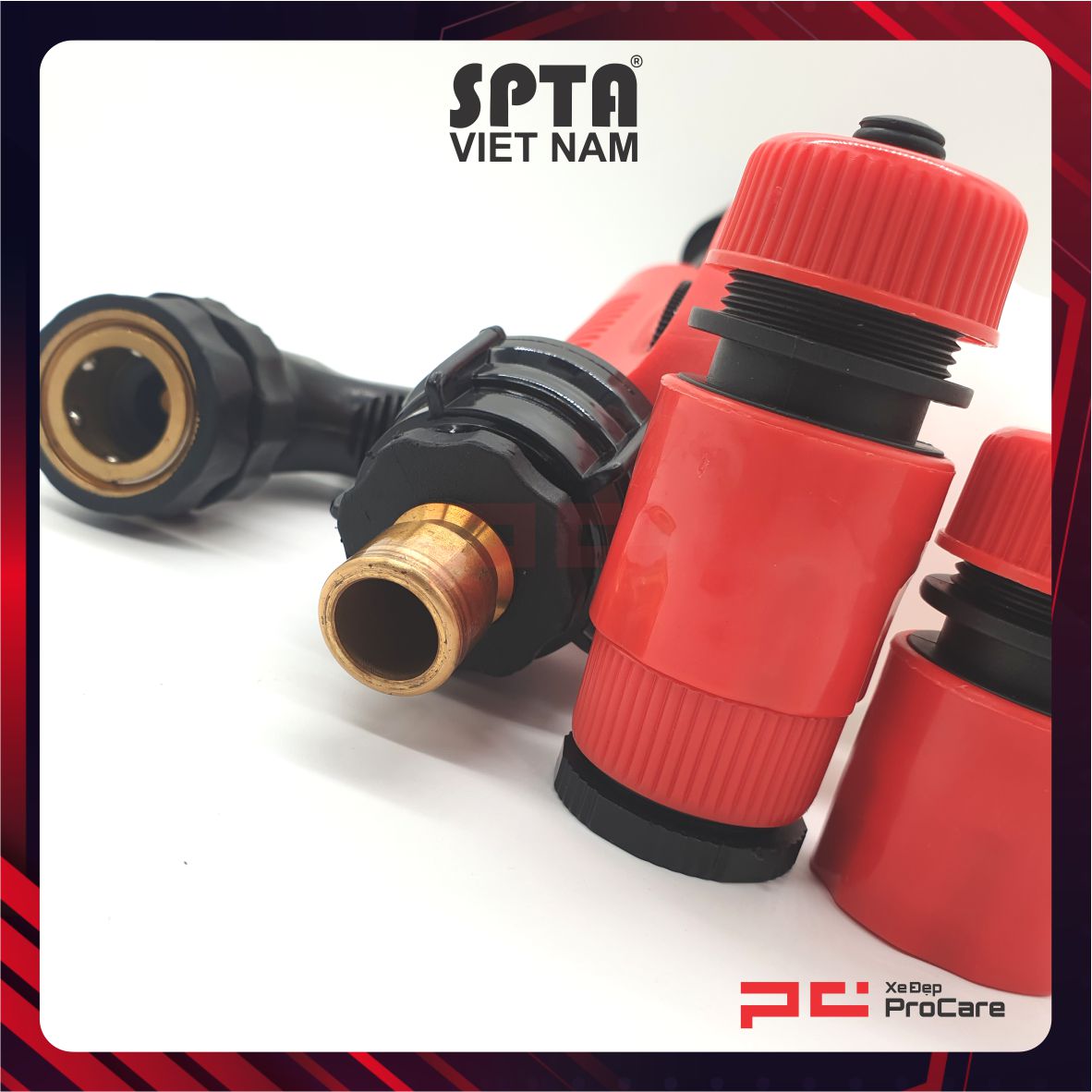 Hình ảnh xe Súng phun tạo bọt tuyết rửa xe cao cấp (đỏ) - SPTA - FG0019