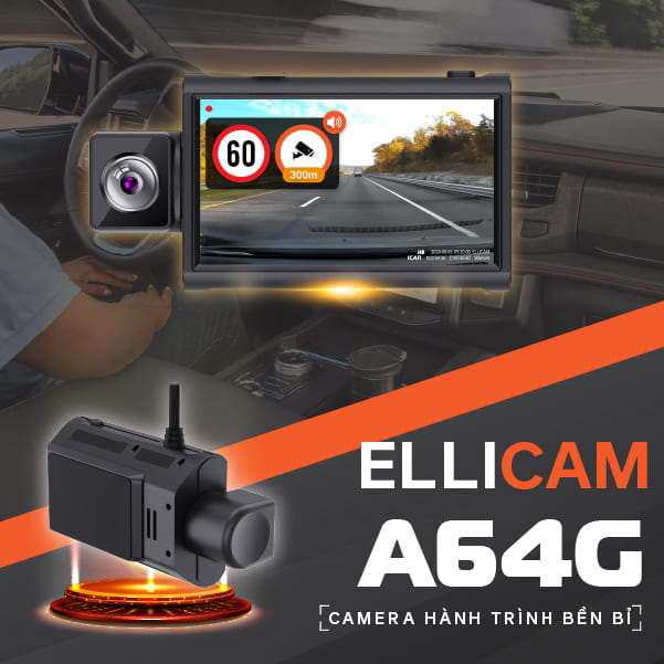 Hình ảnh xe Camera hành trình ICAR Ellicam A64G không cam sau